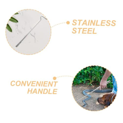 UKCOCO Stainless Steel Extendable Snake Hook for Safe Reptile Handling Portable Collapsible Tool for Herpetologists and Wildlife Enthusiasts for Catching Rattlesnakes