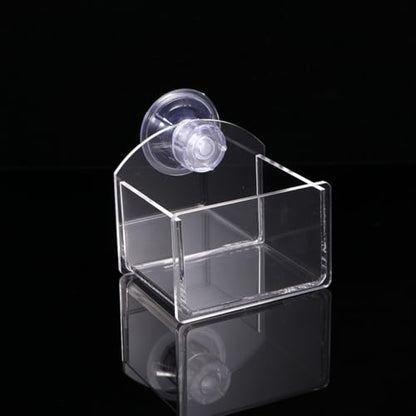 OUNONA Suction Cup Reptile Feeder Water and Food Bowl for Lizards and Green Iguanas, Plastic Material with Solid Construction, Easy Washing, Stable to Install on Wall in Acrylic Boxes