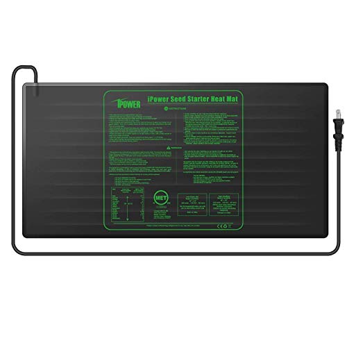 iPower 48" x 20" Waterproof Durable Seedling Heat Mat with Controller Warm Hydroponic Plant for Indoor Gardening Germination Starting, 2 Pack - size: 48" x 20", style: 2 Pack with Controller