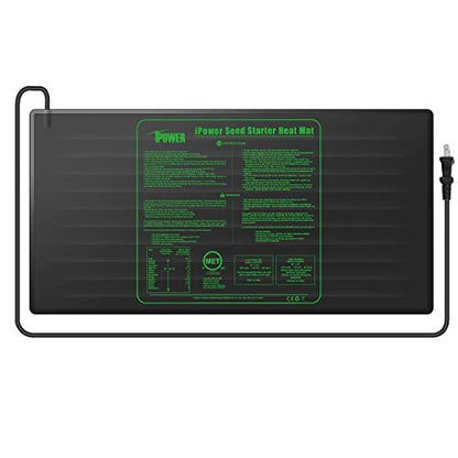 iPower 48" x 20" Waterproof Durable Seedling Heat Mat with Controller Warm Hydroponic Plant for Indoor Gardening Germination Starting, 2 Pack - size: 48" x 20", style: 2 Pack with Controller