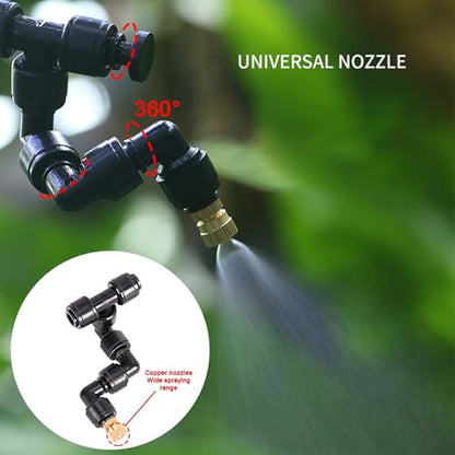 ZJchao Reptile Humidifier, Reptile Intelligent Humidification Spray Kit Misting System Terrarium With Automatic Sprayer 360° Rotatable Nozzle For Wifi Rainforest (5m 2 nozzles) - size: 5m 2 nozzles
