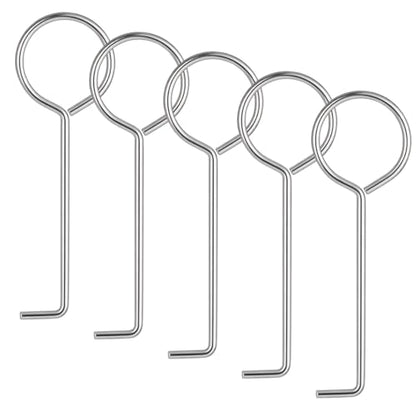 5 Pcs Drain Key Lifting Hooks, Stainless Steel Drain Removal Tool | Shower Drains Lifting Hook Grate Removal Sink for Easy Shower Drains Cleaning