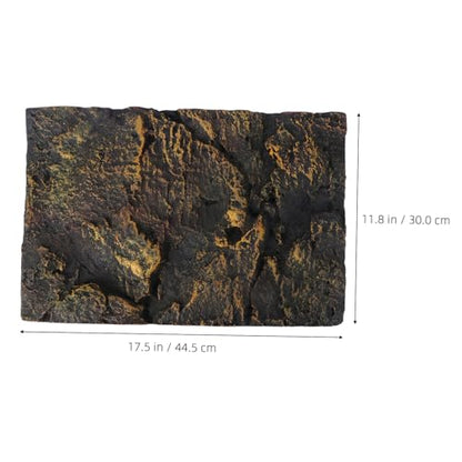 Kisangel Reptile Rock Background Board Decorative Panel for Turtle Tank Super Large Size Pu Material Fade-Resistant 3D Effect