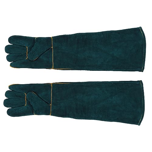 Pongnas Bite Proof Animal Handling Gloves for Dogs Cats Reptiles PuncturePet Grooming & Training with Extended Sleeve Safe Wildlife Control (Large)