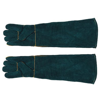 Pongnas Bite Proof Animal Handling Gloves for Dogs Cats Reptiles PuncturePet Grooming & Training with Extended Sleeve Safe Wildlife Control (Large)