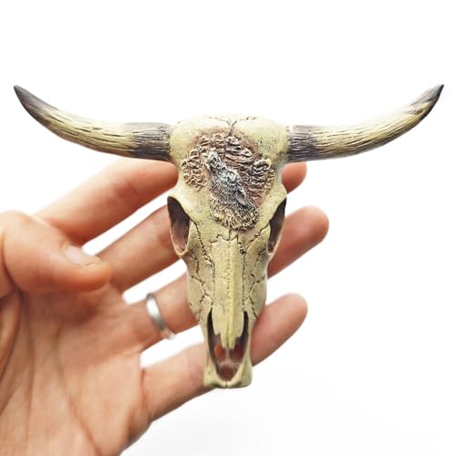 Aquarium Decorations Cattle Skull Fish Tank Decor Bearded Dragon Tank Decor Ornaments Reptiles Hideouts Decorations Small Animal Cage Accessories Habitat Décor for Geckos Lizards Snakes