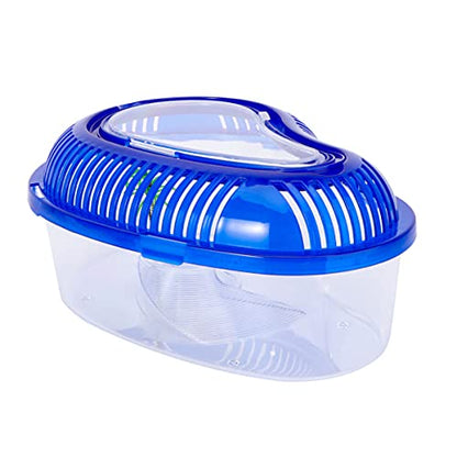 ULTECHNOVO Turtle Tank Drying Platform with Handle Cover Large 12.6X9.1X5.3In Plastic Habitat for Turtle Resting Swimming Sunning Egg Laying