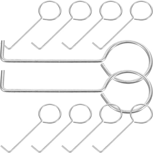 10pcs Stainless Steel Floor Drain Grate Hooks Bathroom Drain Removal Tool Tub Strainer Lifting Hooks for Shower and Sink Maintenance