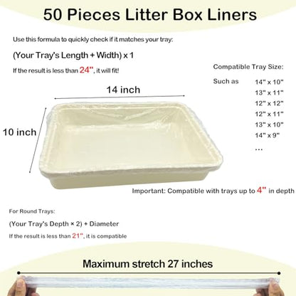Disposable Small Animal Cage Liners, Rabbit Litter Box Lines Pet Tray Liner Bags Guinea Pig Cage Toilet Plastic Film for Bird Hamster Chinchilla Hedgehog (50 PCS, 24'') - style: 50 PCS, 24''