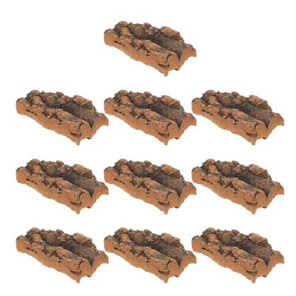 Natural Cork Bark Flats Bark Sheets 10pcs Easy Installation, Natural Habitat Simulation Accessory for Reptile Terrarium Background for Snake Tank and Lizard Habitat