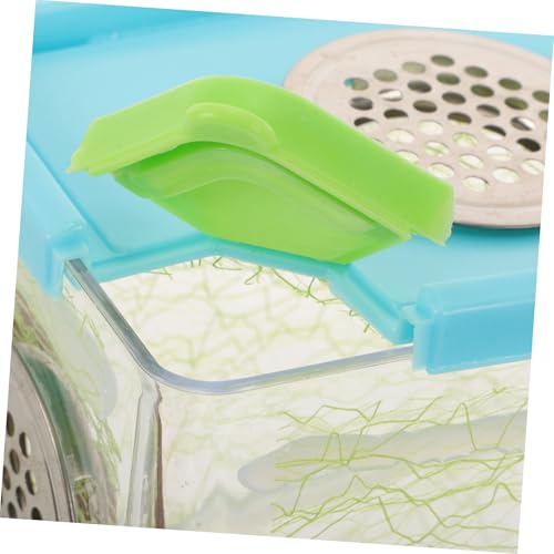 ERINGOGO 1set Transparent Reptile Feeding Box for Stick and Clear Breeding Habitat Optimal Ventilation and Space Educational Terrarium for Observation and Care