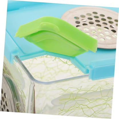 ERINGOGO 1set Transparent Reptile Feeding Box for Stick and Clear Breeding Habitat Optimal Ventilation and Space Educational Terrarium for Observation and Care