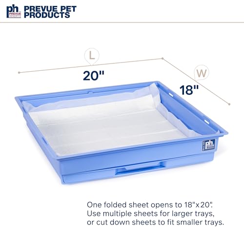 Prevue Pet Products Disposable Cage Liners for Birds and Small Animals - Cage Accessories for Parrot, Parakeet, Conure, Cockatiel, Hamster, Guinea Pig, & Mouse Enclosures - 20 White Liners