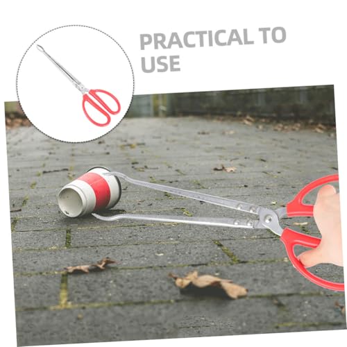 Abaodam Stainless Steel Reptile Feeding Tongs Long Tweezers for Terrarium Snake Hook PET Accessory for Feeding Lizards Snakes Turtles