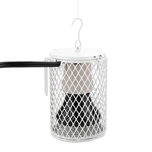 Tbest Reptile Lamp Holder,Ceramic Heat Emitter Reptile Lamp,Bird Heater for Cage,Safer Than Brooder Lamps 100W Infrared Ceramic Emitter Heat Light Bulb Lamp Pet Reptile Brooder(White) - color: White