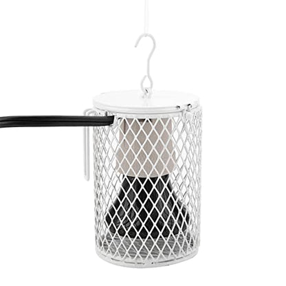Tbest Reptile Lamp Holder,Ceramic Heat Emitter Reptile Lamp,Bird Heater for Cage,Safer Than Brooder Lamps 100W Infrared Ceramic Emitter Heat Light Bulb Lamp Pet Reptile Brooder(White) - color: White