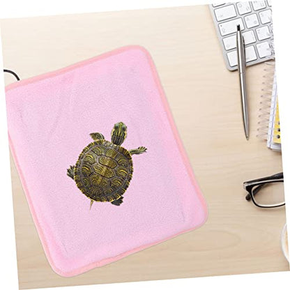 VANZACK 1pc Pet Heating Pad Pet Bed Dragon Reptile Under Tank Heating Pad Chicken Coop Rabbit Turtle Basking Platform Thermostat Reptile Turtle Tank Blanket Frog Snake Gecko Pink Polyester - color: Pink