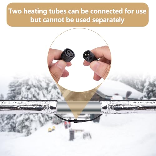 codree 2 Pcs Water Pipe Heat Blanket - 38.5" x 6" Water Pipe Heat Tape - Aluminum Foil Freeze Protection Heating Cable for Metal & Plastic Pipes, 110V, Max Temp 60˚ - color: 2 Pcs