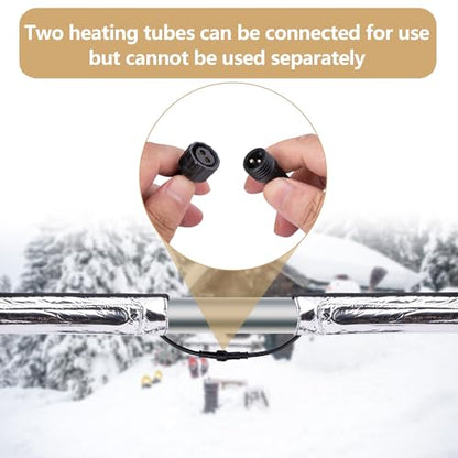 codree 2 Pcs Water Pipe Heat Blanket - 38.5" x 6" Water Pipe Heat Tape - Aluminum Foil Freeze Protection Heating Cable for Metal & Plastic Pipes, 110V, Max Temp 60˚ - color: 2 Pcs