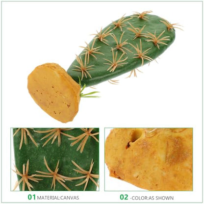 COHEALI Artificial Cactus Reptile Terrarium Decor Lifelike Plastic Plant for Reptile and Amphibian Habitats Safe Resin Material Hideout for Fish Tanks Aquarium Landscape Decoration