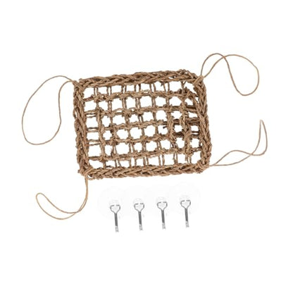 Toyvian Reptile Hammock Woven Swing for Bearded Dragons Durable Straw Design Easy to Install Hanging Bed for Lizards and Pets Versatile Habitat Accessory