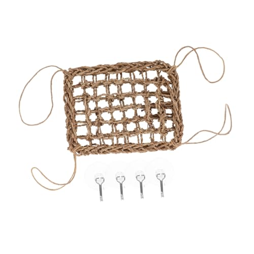 Toyvian Reptile Hammock Woven Swing for Bearded Dragons Durable Straw Design Easy to Install Hanging Bed for Lizards and Pets Versatile Habitat Accessory
