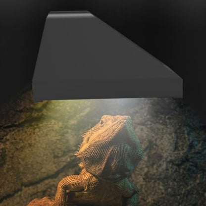 Pyhodi Dual Reptile Heat Lamp Fixture, Enhanced Reflection One Key Control, Excellent Heat Dissipation, Double Dome UVB Light Fixture for Various Habitats, with Comfort for Your Pets