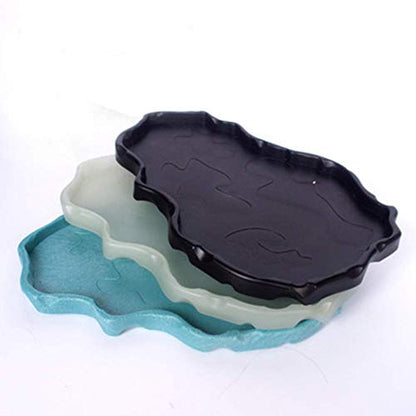OMEM Luminous Reptile Food Bowl,Large Water Dish,Terrarium Bowls, Tortoise Bowl (Sky Blue) - color: Sky blue