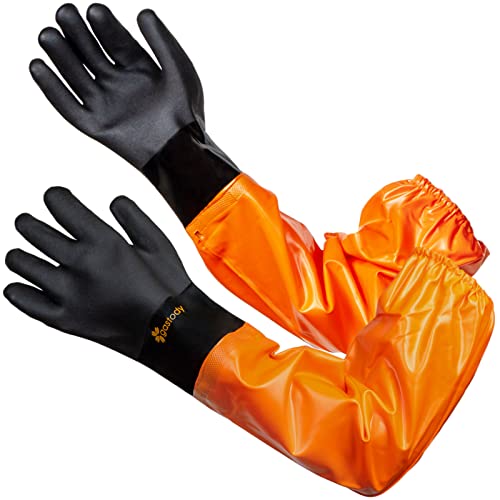 Gastody™ - Chemical Resistant Gloves, Reusable,Heavy Duty Safety Work Gloves,Resist Acid,Oil,Alkali - S-M-L-XL-XXL Size - size: Large, style: Extra-long 27.5"