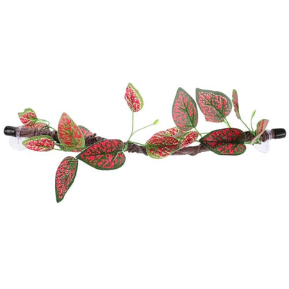 Cabilock Artificial Jungle Vines for Reptile Habitat Decor, Bendable Faux Greenery Climbing Branch with Leaves for Bearded Dragon Gecko Chameleon and Amphibian Terrarium