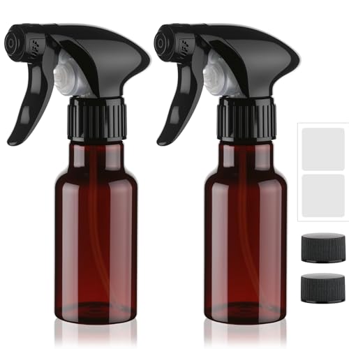 Spray Bottles 4oz/120ml Plastic Small Spray Bottle for Hair Mist/Stream Spraying Heavy Duty Empty Water Spray Bottles for Cleaning Solutions, Plants 2 Pack (Brown) - color: Brown