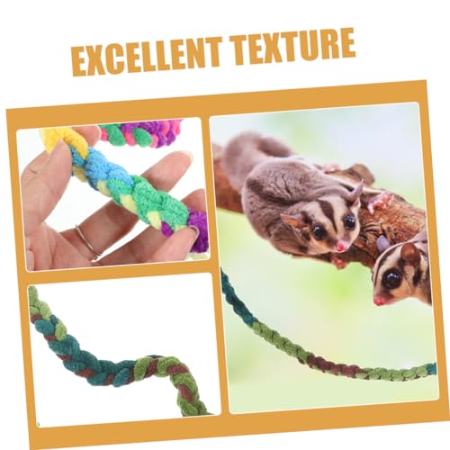 COLLBATH 3pcs Crab Climbing Rope Toy Natural Cotton Material Durable Terrarium Accessory for Crab Hamster and Reptile Enclosures