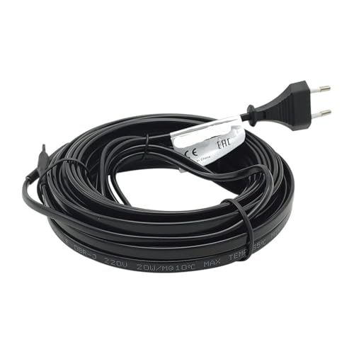 220V Plug-in Power Cord Self Regulating Heating Cable for Water Pipe Freeze Protection, Reptiles(6m) - size: 6m