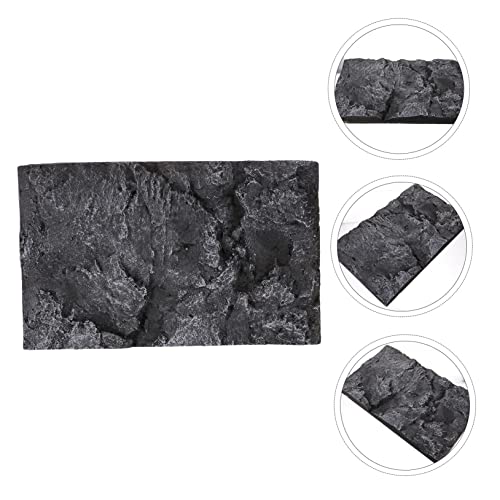 Baluue 3D Rock Terrarium Background, 12" x 18" PU Material Reptile Tank Background Decor for Lizard Bearded Dragon Gecko Spider Chameleon Rock Terrarium Panel