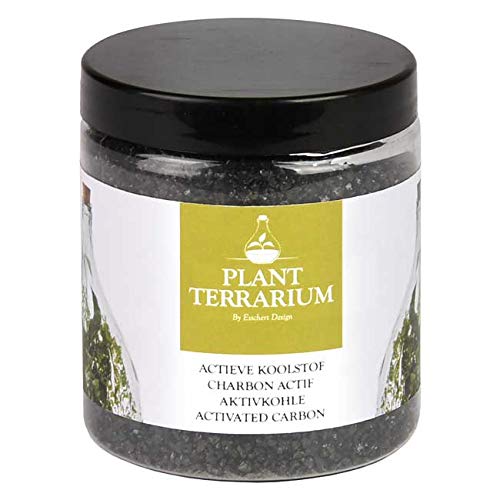 Esschert Design Activated Carbon for Terrariums, 3.5 oz – Activated Charcoal Base Layer for Odor Control, Drainage & Healthy Closed Terrarium Systems