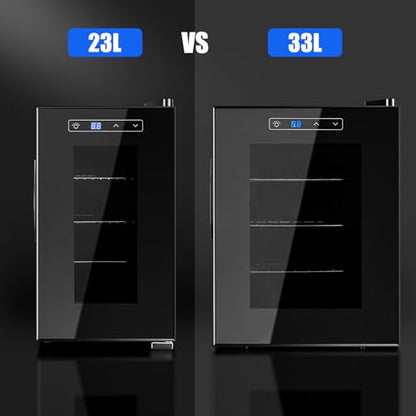 GOYOJO Reptile Egg Incubator 23L Small Digital Lab Incubator Cooling and Heating 10−40°C Precise Temperature Control for Turtle Lizard Gecko Snake Reptiles Hatching with UV-Resistant Glass Door