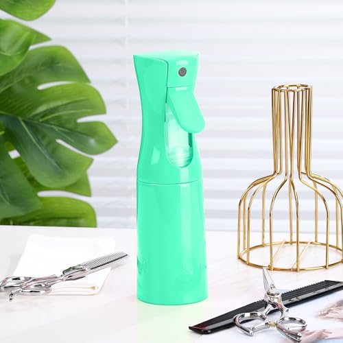 (Green Hair Mister Spray Bottle,Spray Water Bottle Fine Mist Refillable Plants（6.8OZ /200ML） Barber，Showering Pets, Plants, travel, Ironing and Cleaning ﻿ ﻿ ﻿(Continuous Spray) - color: Green