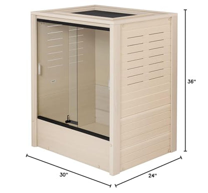 New Age Pet ECOFLEX Vertical Reptile Terrarium, Tall Climber Arboreal Habitat for Chameleons, Geckos & Lizards in ECOFLEX Material, Easy Access, Maple - color: Maple
