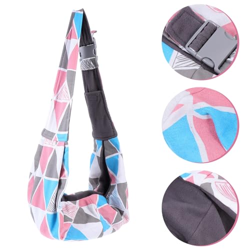 POPETPOP Small Animal Sling Carrier : Bearded Dragon Carrier Sling with Adjustable Strap for Outdoor Travel - Breathable Small Animal Carry Bag for Guinea Pig Hedgehog, 25.55X7.86X5.89in