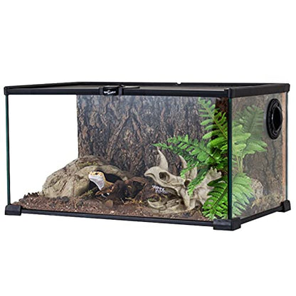 Bearded Dragon Resin Triceratops Skull Hide Decoration Reptiles Artificial Hideout Cave Landscape Tank Accessories Vines Leaves Hideaway Ornaments for Lizards Snake Gecko