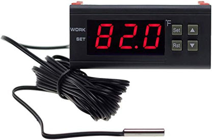 AC 110V Fahrenheit Digital Temperature Controller 10A 1 Relay with NTC 10K Sensor Probe