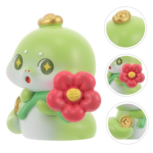 CHILDWEET Mini Resin Snake Figurine for Car and Office Decor Feng Shui Zodiac Ornament Symbolizing Wealth and Easy to Clean Snake Sculpture for Desk and Home Use