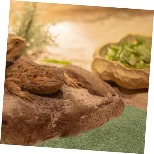 BESPORTBLE Reptile Carpet Mat Wear-Resistant Substrate for Snakes Lizards Tortoises and Amphibians Imitation Grass Terrarium Liner Moisture Retention Mat