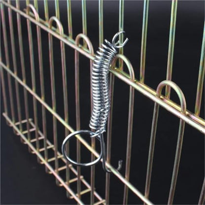 24 PCS Multipurpose Spring Animal Cage Latches Lock Rabbit Door Tension with Hook(85mm) - color: 85mm