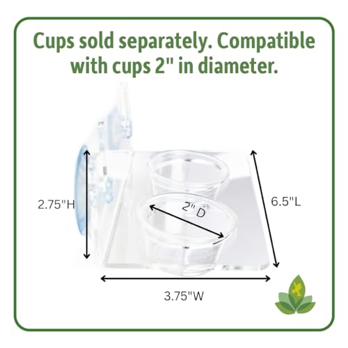 Josh's Frogs Acrylic Feeding Ledge (Holds 2-2 oz Cups) - size: For 2oz Cups
