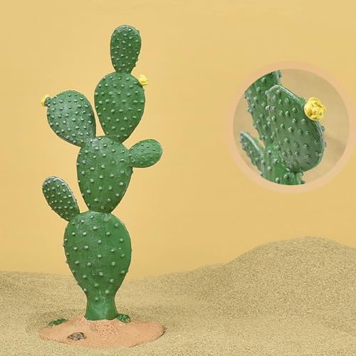 3pcs Green Simulated Cactus Artificial Sand Decoration - Decorative Fake Cactus Plant Table Decoration