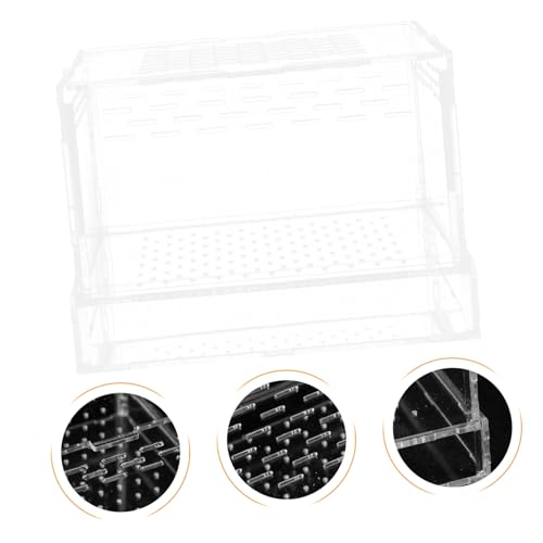 Totority Feeding Enclosure for Spider Scorpion and Gecko Lightweight Breeding Box Lid for Easy Observation and Maintenance Reptile Habitat Container