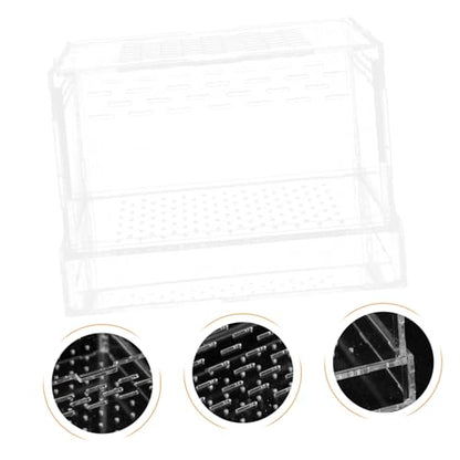 Totority Feeding Enclosure for Spider Scorpion and Gecko Lightweight Breeding Box Lid for Easy Observation and Maintenance Reptile Habitat Container
