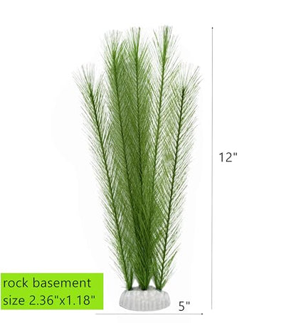M2cbridge Plastic Fish Tank Plants Soft Silk Water Grass Reptile for Terrarium Simulate Plants and Aquarium Landscape(2pcs,12") - size: 2pcs,12"