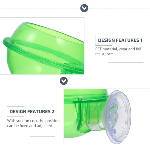 Garneck Reptile Food Basin with Suction Cup, 2pcs Stable Lizard Feeder Bowls Large Capacity Water and Feeding Dish for Lizards, Geckos, Frogs, and Crawling Pets